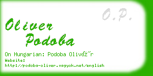 oliver podoba business card